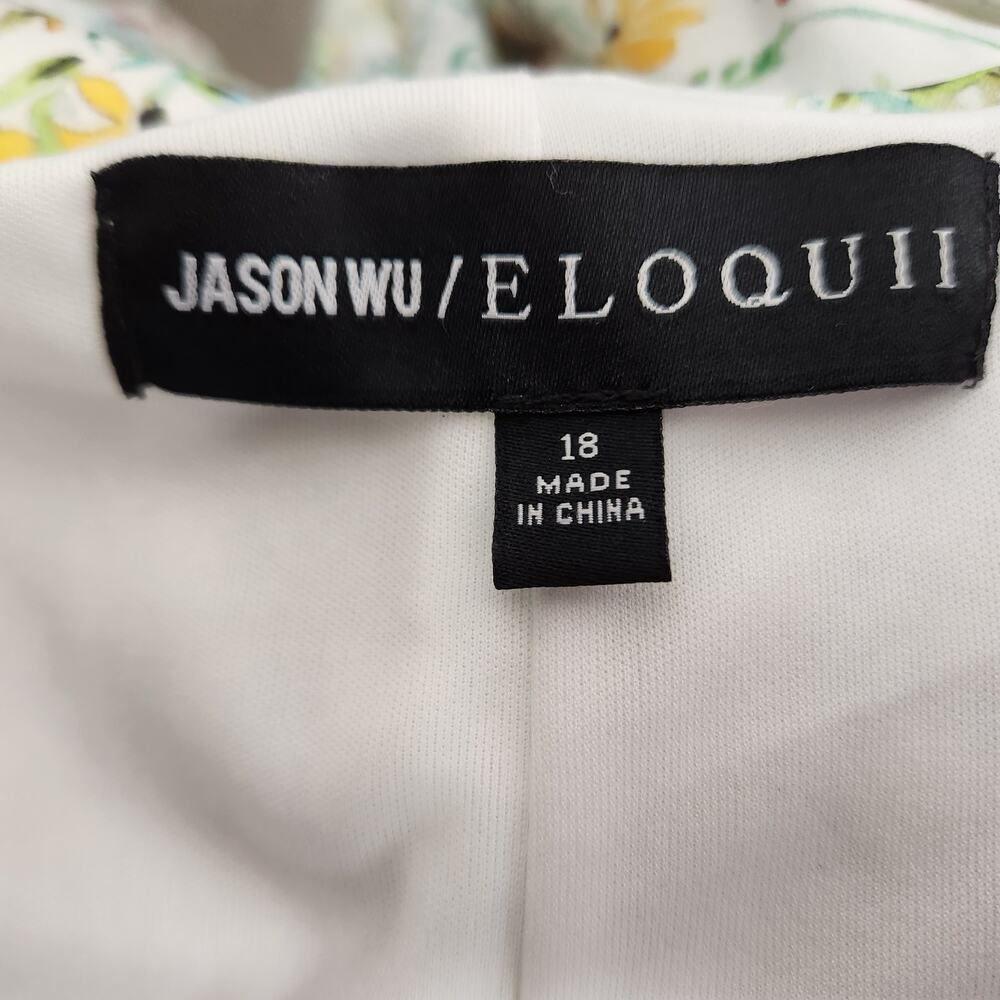 Jason Wu For Eloquii Draped Dress Plus Size 18 Fl… - image 6